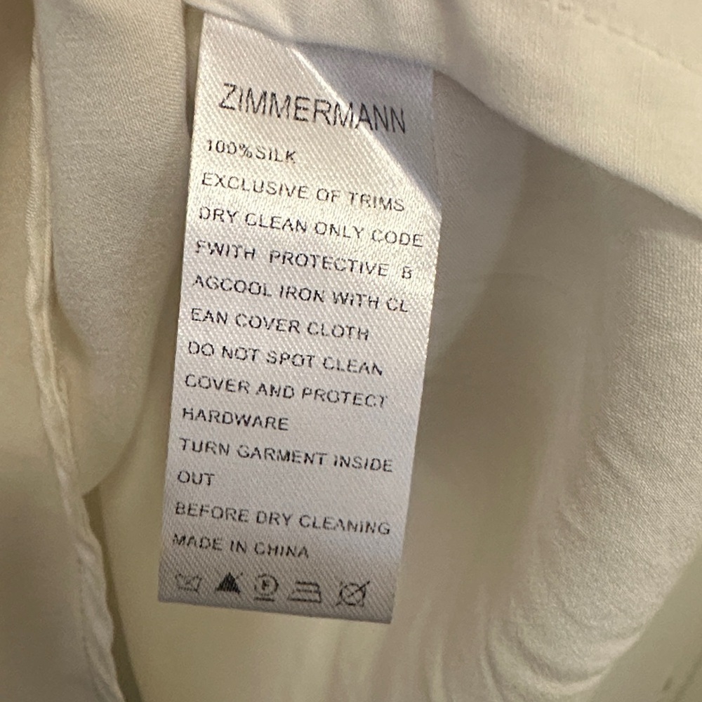 Zimmermann Cream Button-Up Blouse - Picture 3 of 15